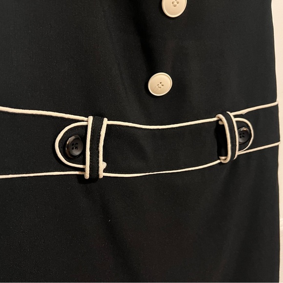 La Belle Black Dress with White Trim - Picture 6 of 7